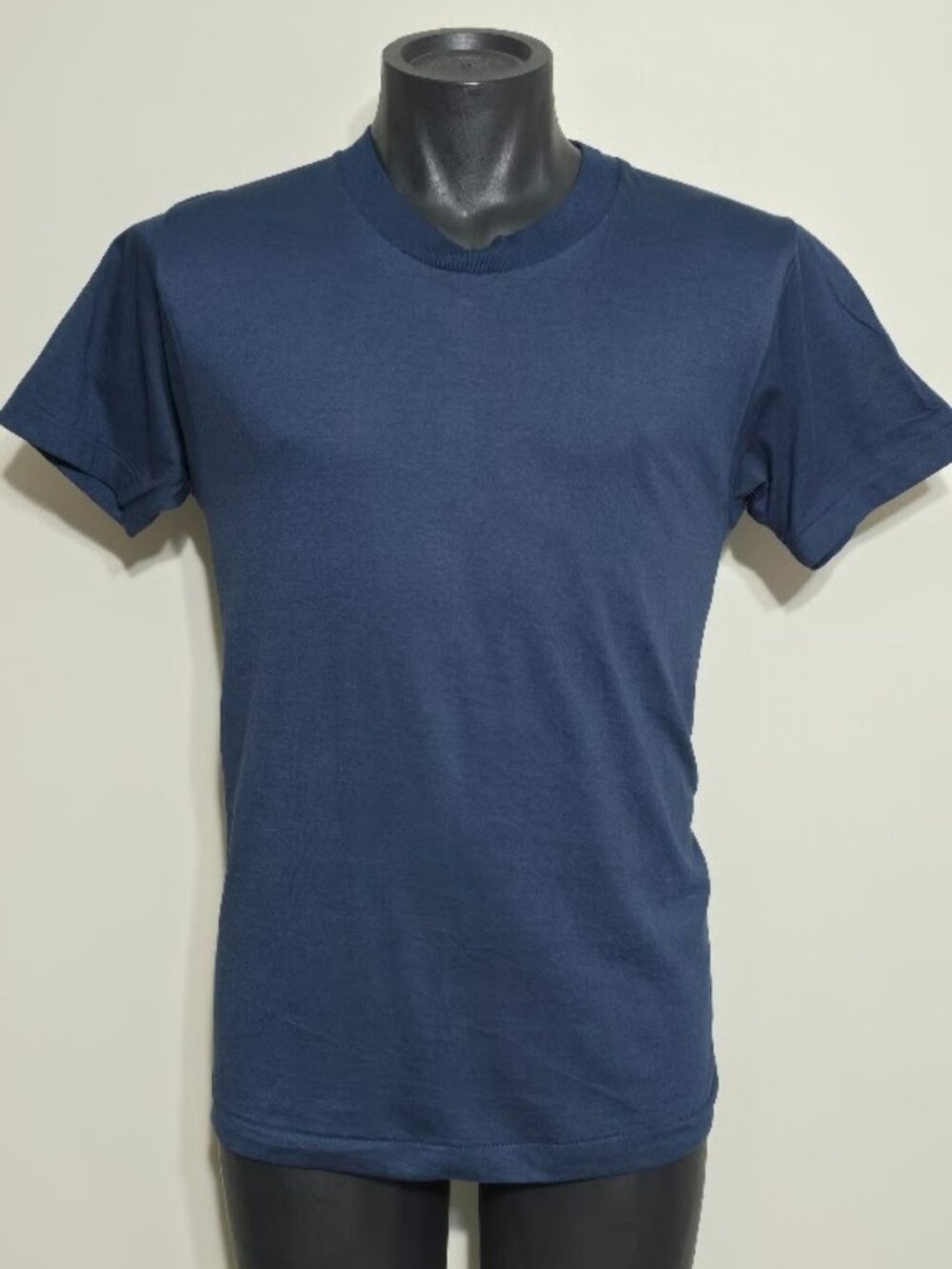 VTG 80s Screen Stars Navy Blank T-Shirt M NOS Tee Top